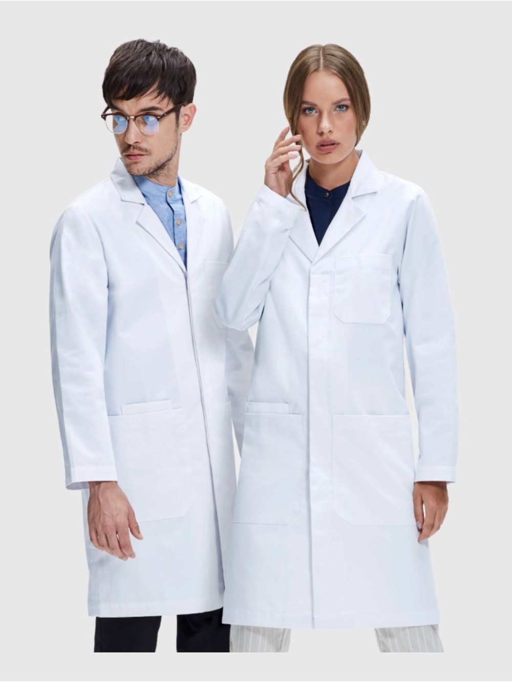 White Professional Lab Coat for Men & Women size M